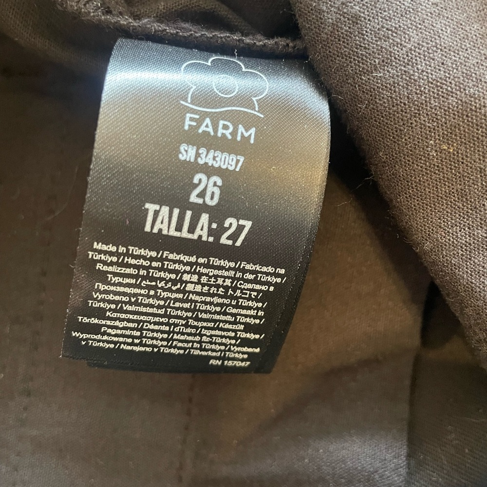 Farm Rio Black Twill Belted Wide Pants - Picture 7 of 9